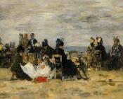 尤金 布丹 : Beach Scene, Trouville